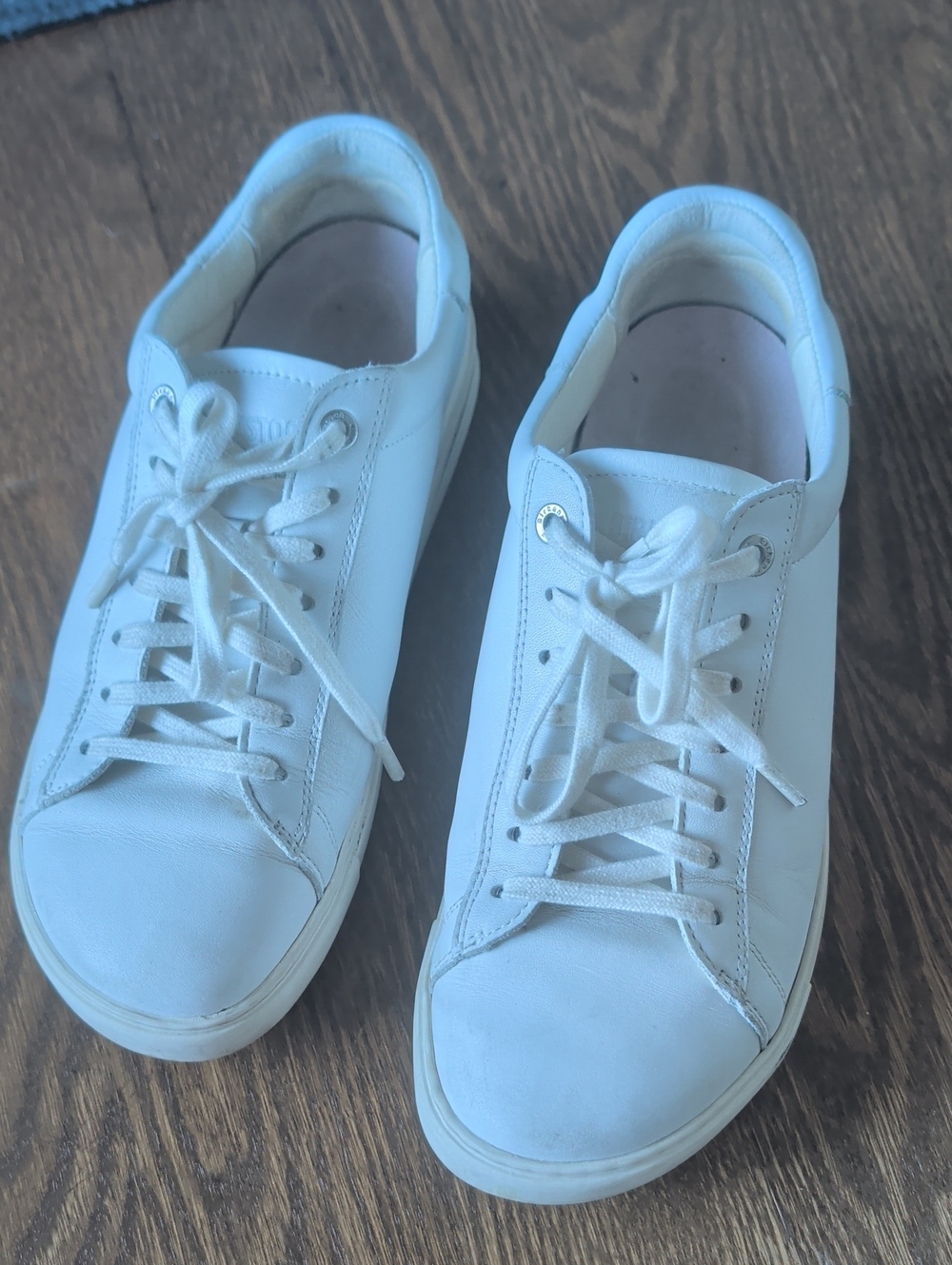 Birkenstock White Leather Low-Top Sneakers 41